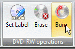 Burn CD button